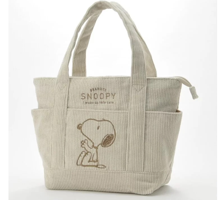 Snoopy Tote Bag Gray