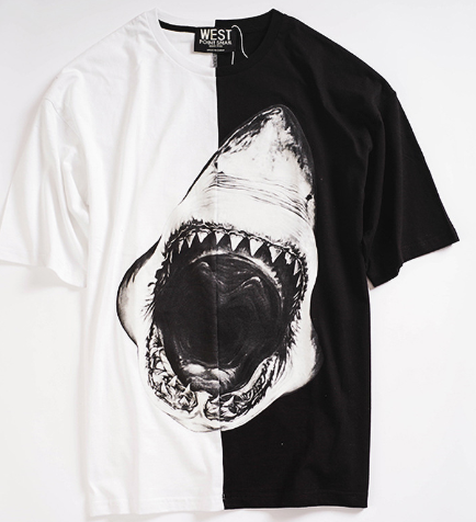 Shark Print T-Shirt Details