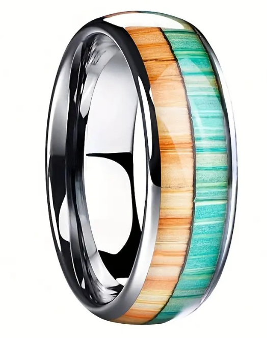 Tungsten Steel Dual-Color Ring Image 3