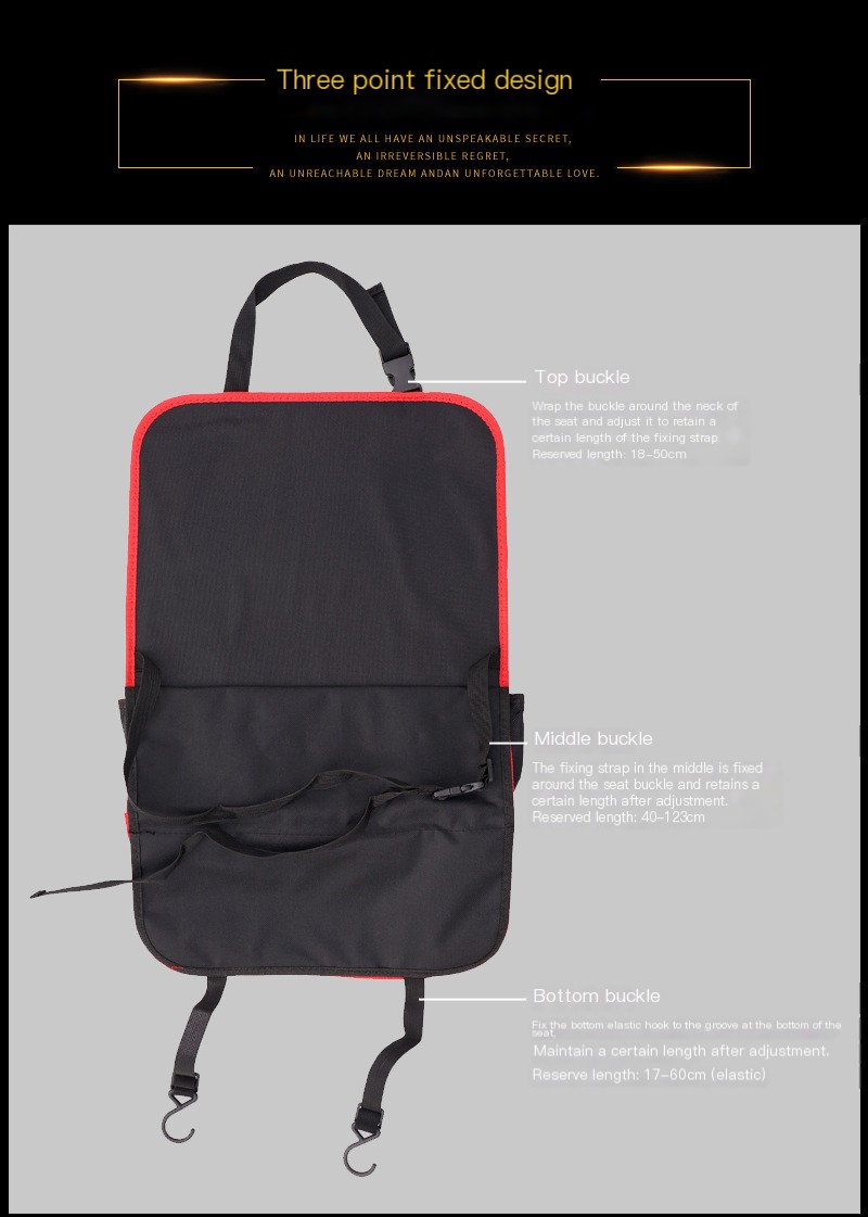 Car Seat Back Storage Bag Image 5