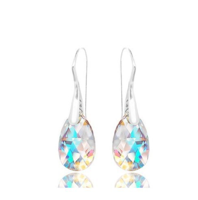 Colorful Crystal Drop Earrings Image 1