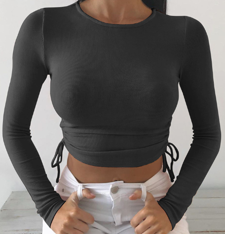 Solid Basic Strap T-Shirt Image 1