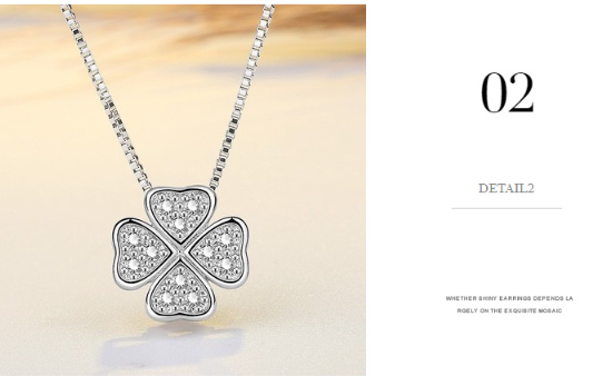 Four Leaf Clover Necklace Image 2