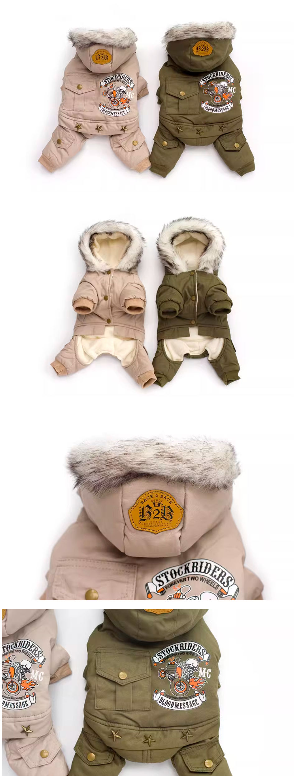 Dog Cotton Jacket Variations
