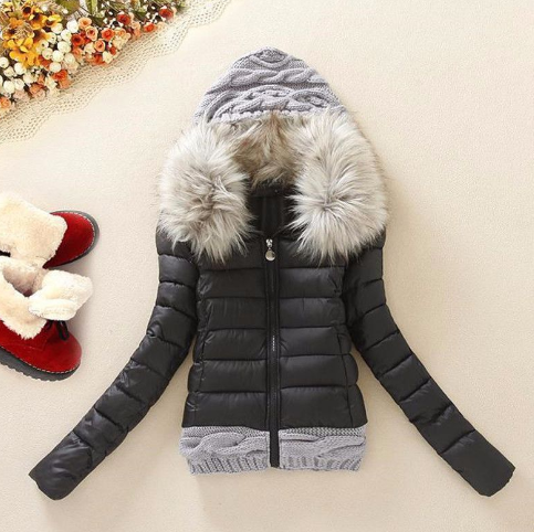 Knitted Patchwork Cotton Jacket - Image 2