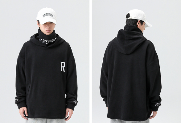 High-neck hoodie in different colors