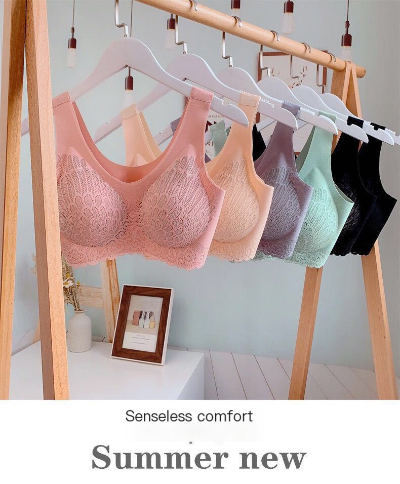 Wireless Lace Bra Side View