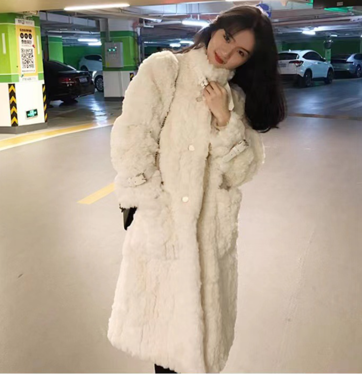 Loose And Thin Coat With Real Fur