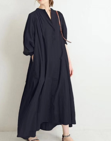 WOLFF Vintage Long Sleeve Dress - Model View