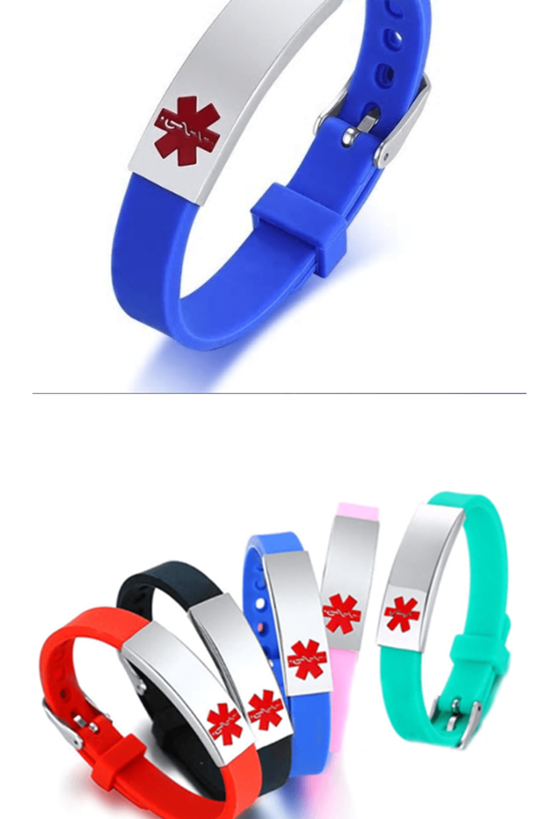 Medical Bracelet in Black and Pink