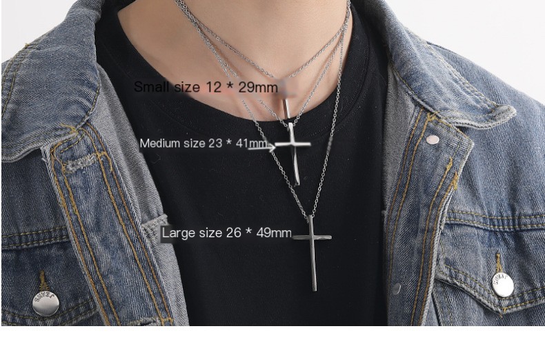 Titanium Steel Cross Necklace 6