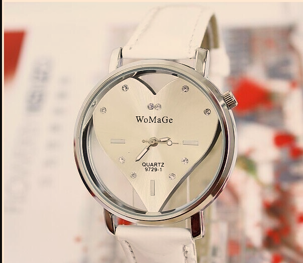Heart-Shaped Watch White