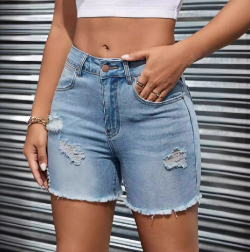 Denim Shorts Image 2