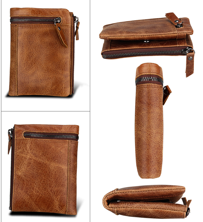 Genuine Leather Men's Wallet - Interior View