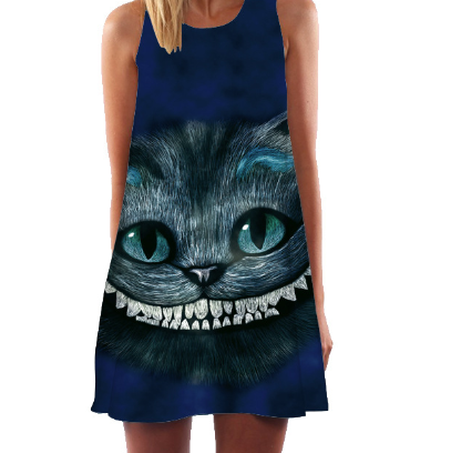 Digital Print Off-Shoulder Dress 5