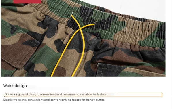 Summer Washed Retro Camouflage Shorts 4