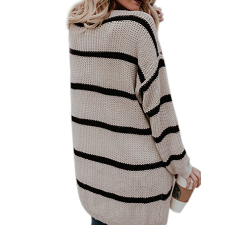 Striped Knitted Cardigan Image 3