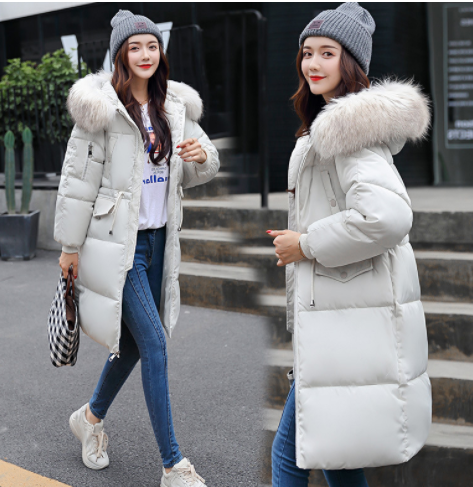 Faux Fur Collar Down Cotton Jacket