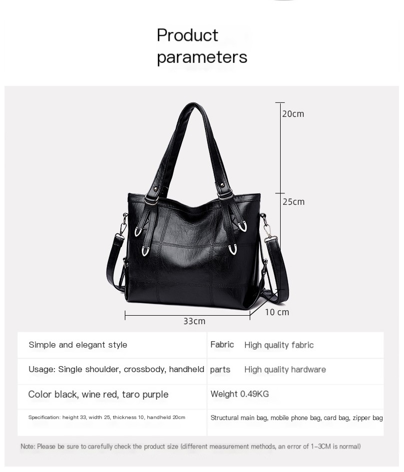 Bolso de Hombro de Cuero PU Estiloso