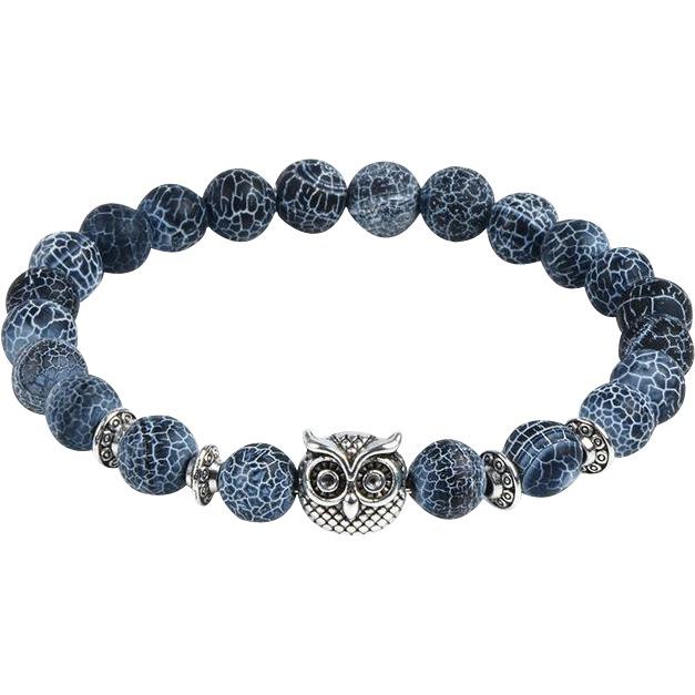Natural Agate Owl Bracelet