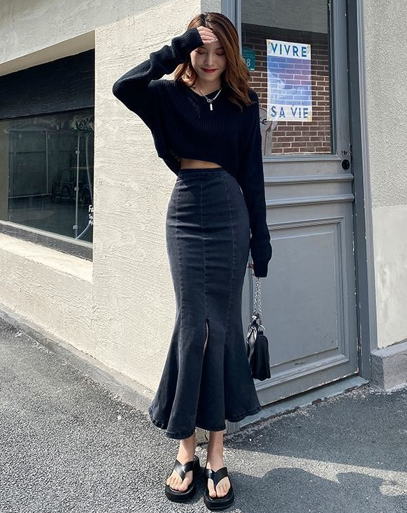 Dark Blue Skirt