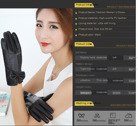 Leather Gloves Grey