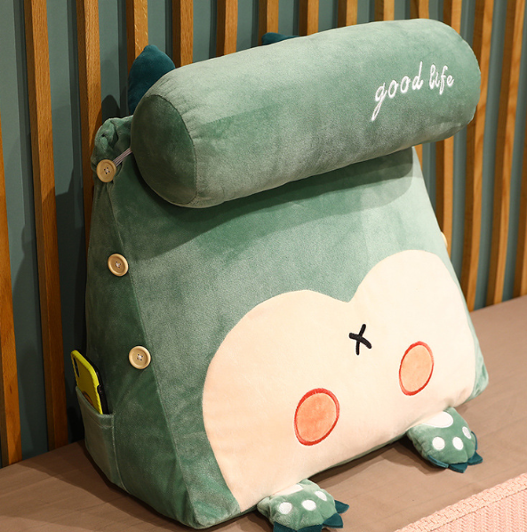 Tatami Cotton Triangle Cushion Bedside Cartoon Sofa Pillow Back Soft Large Backrest Bedroom Tatami Bay Window Bed Modern Chair Waist Pillow
