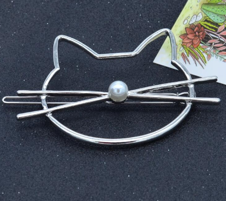 Cat-shaped Hair Clip Gold