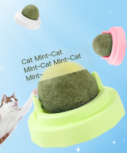 Crab Cat Mint Ball Pink