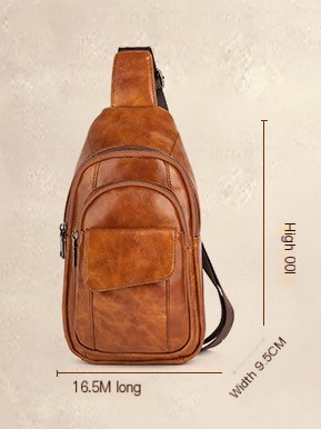 Single Shoulder Bag - Dark Brown