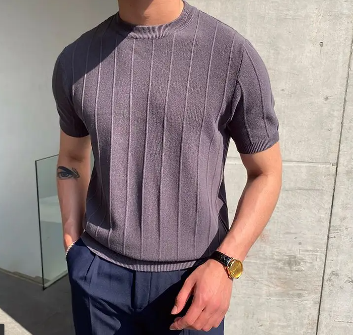 Men's Korean Round Neck T-Shirt 7