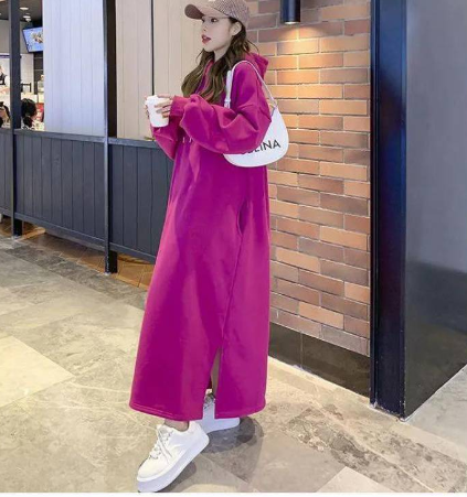 Fleece Sweater Dress in Action