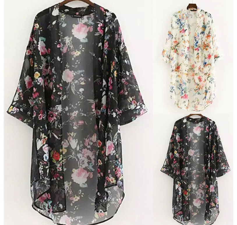 Floral Printed Chiffon Shawl