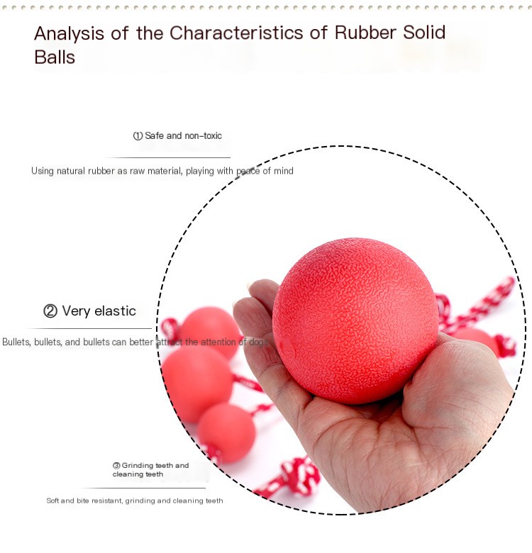 Small bouncing ball with rope