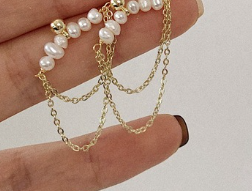 Baroque Pearl Earrings Image 2