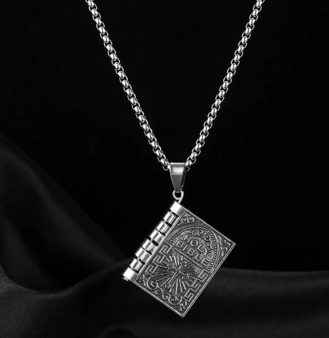 Gold Tiny Bible Necklace