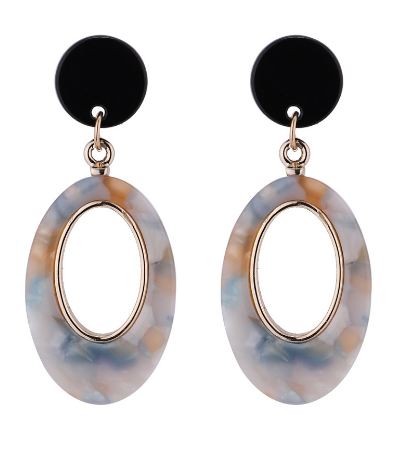 Geometric Acrylic Circle Earrings