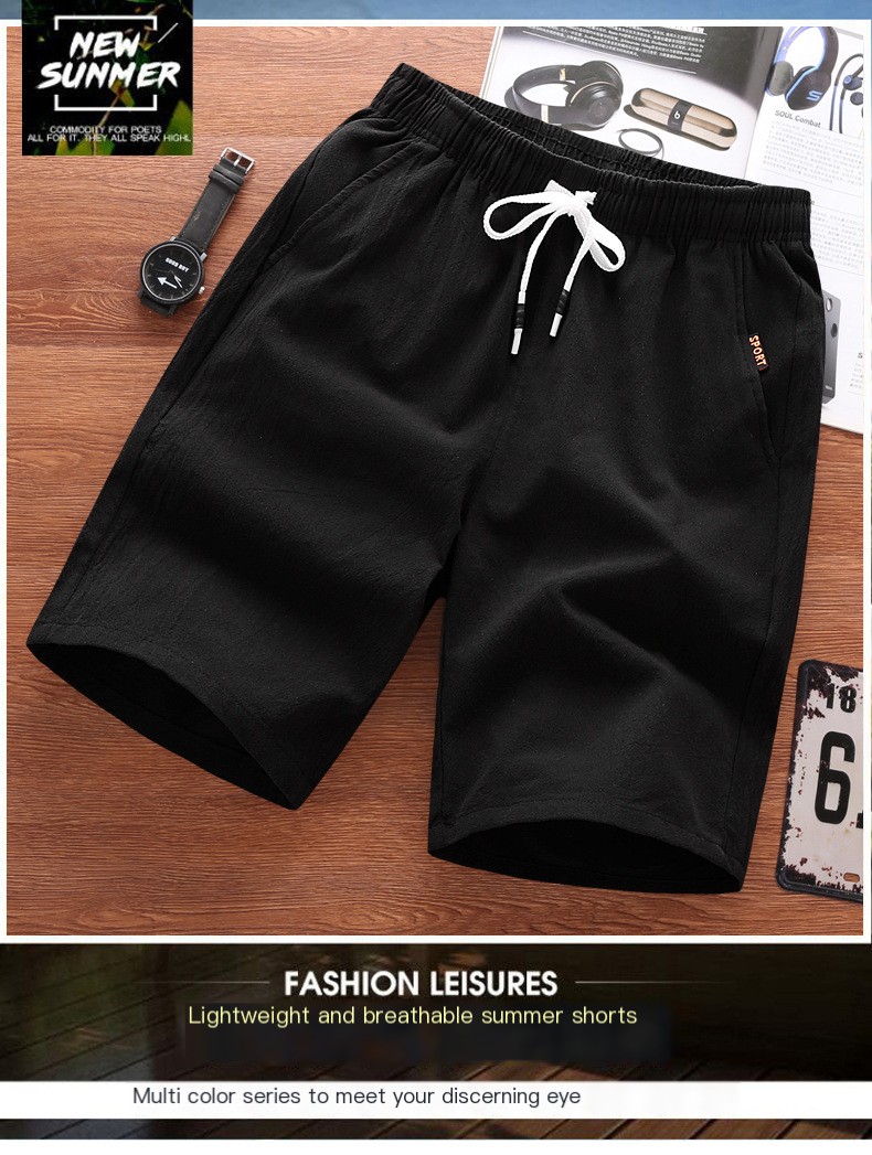 Men's Solid Color Shorts 4