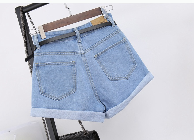High-Waisted Denim Shorts