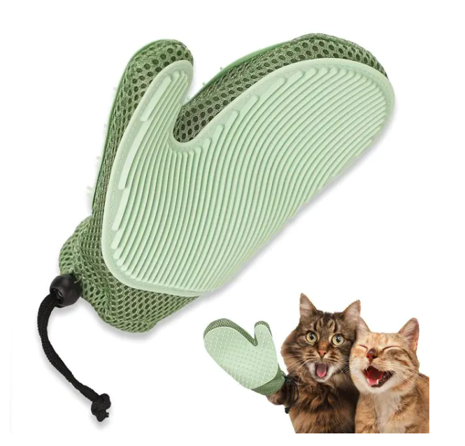 Cat Hair Glove & Pet Fur Remover Glove, Dog Grooming Glove Brush for Shedding,Pet Hair Remover Mitt for Cleaner, grooming glove image