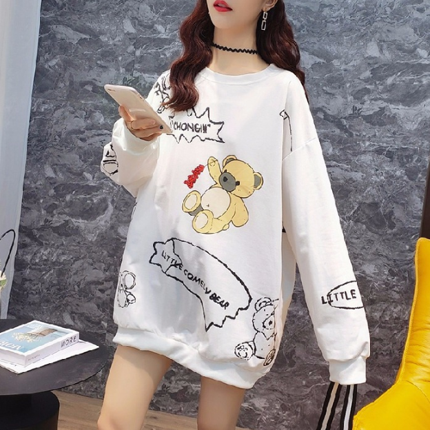Fashion Loose Short Crewneck Sweater Image 2