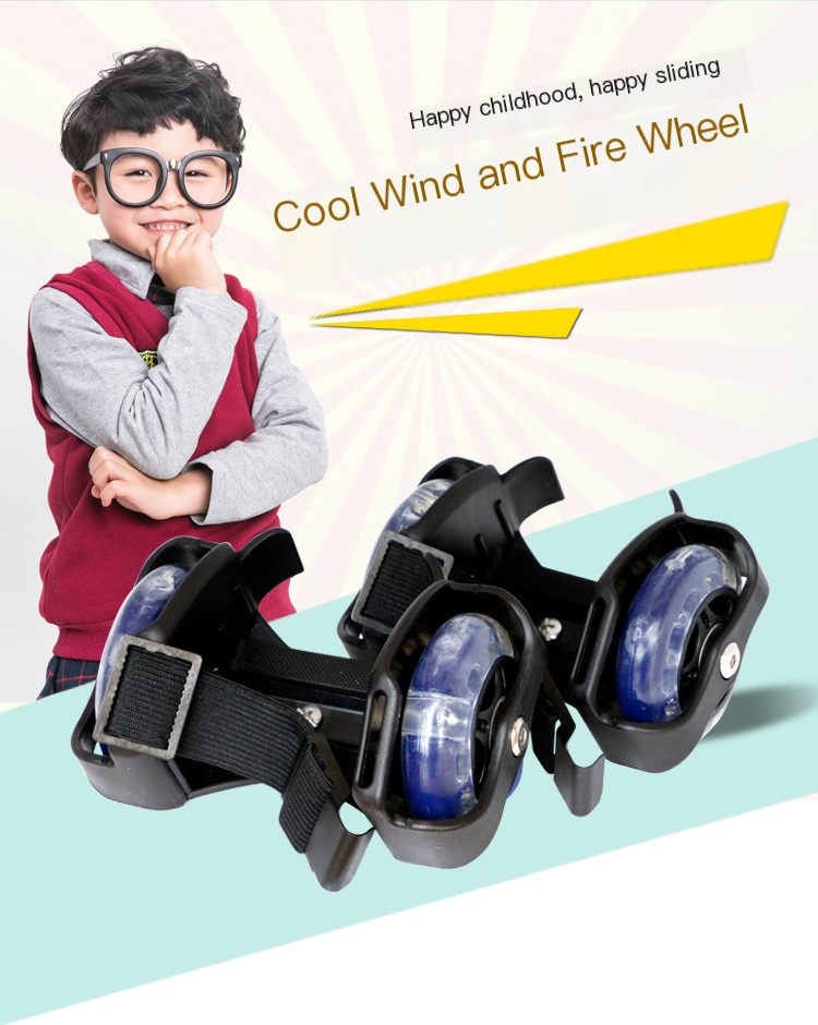 Wind and Fire Wheel Rampage Shoes, Starry Sky Wheel Roller Skating Shoes, Children's Sparkling Meteor