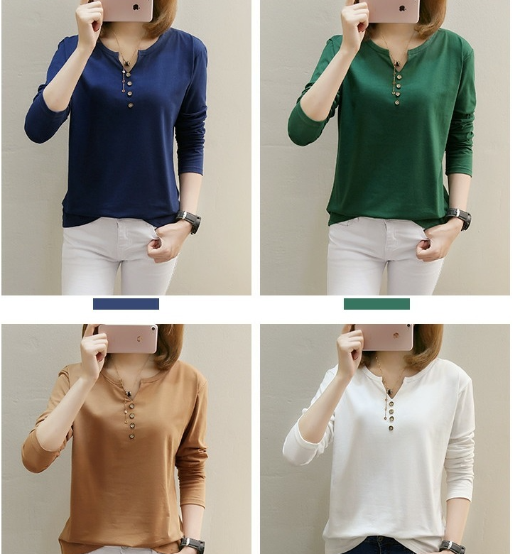 Women's Long Sleeve T-Shirt in Different Colors