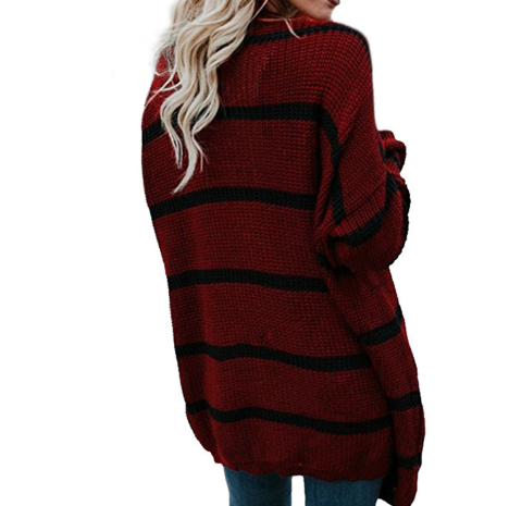 Striped Knitted Cardigan Image 4