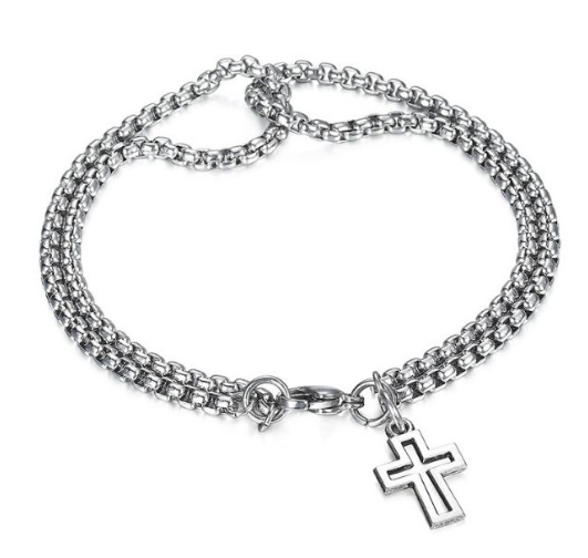 Stainless Steel Cross Bracelet