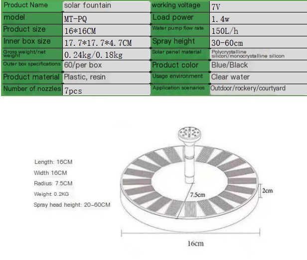 Solar Fish Pond Fountain