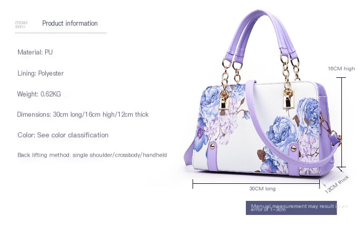 Fashion printed handbag