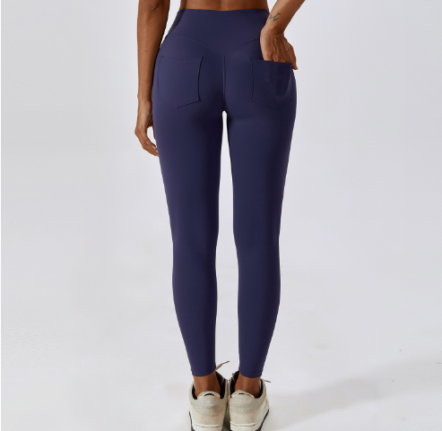 High Waist Legging Pants With Pocket - Gamborini