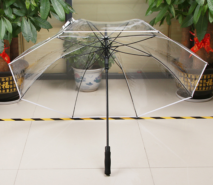 Big Long Handle 16 Rib Transparent Umbrella image