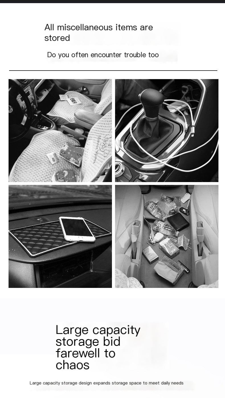 Car seat slot storage box